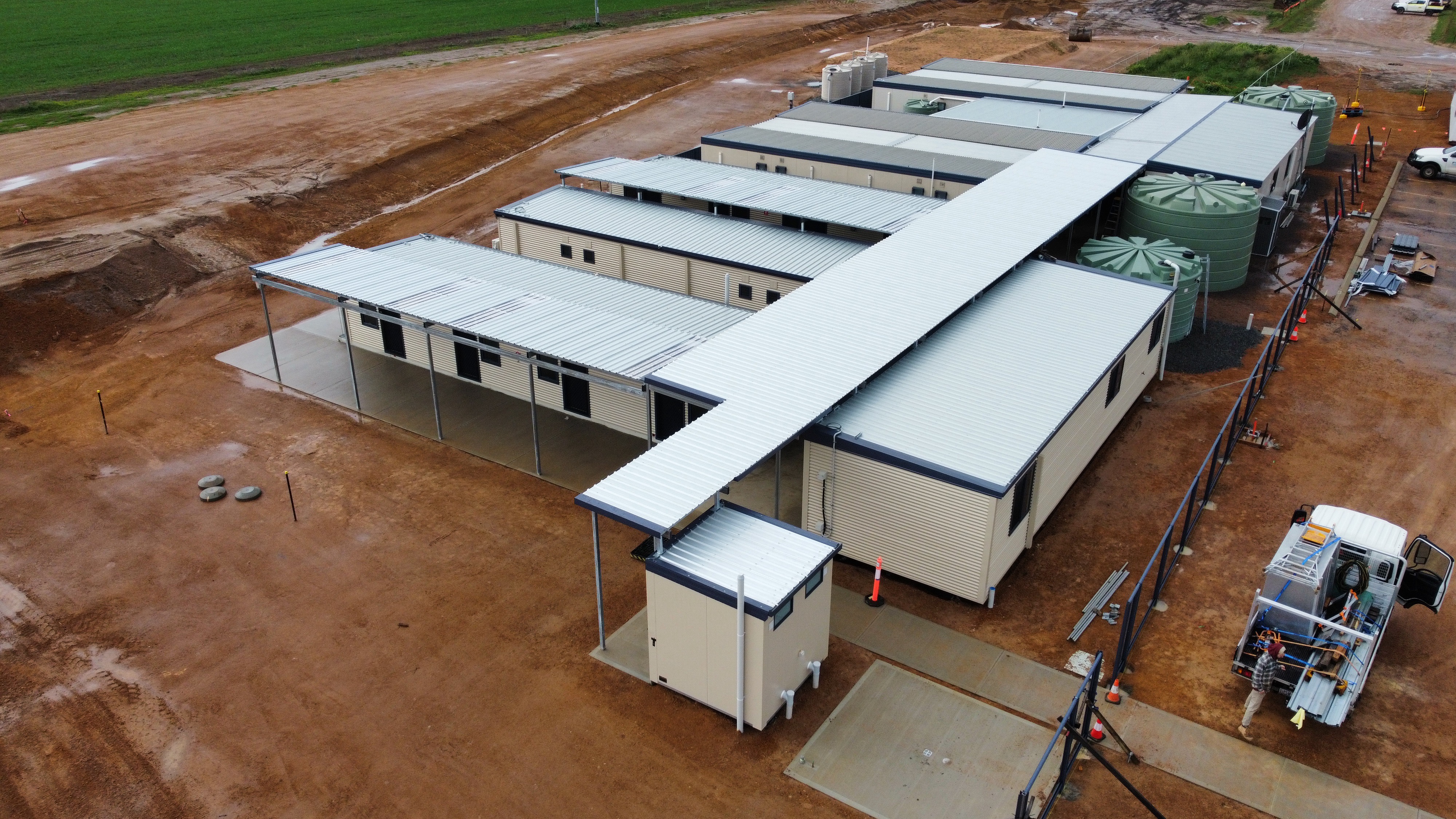Aerial view of the CBH Munglinup steel canopy